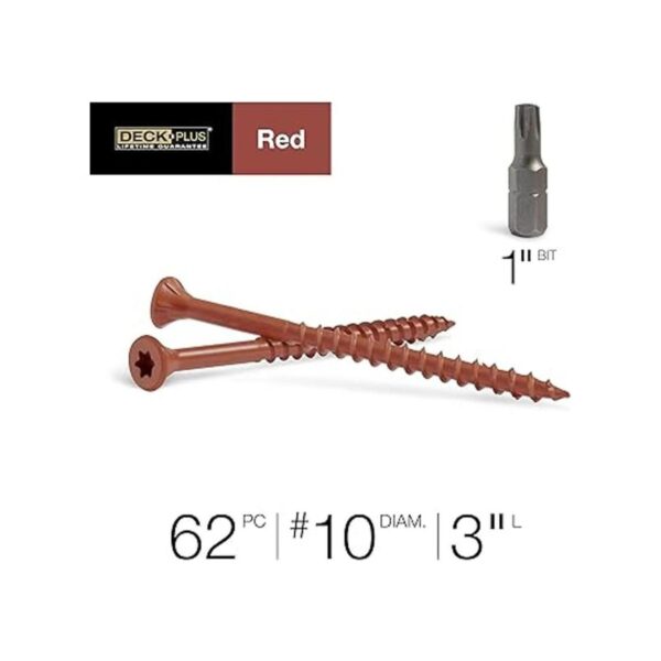 Deck Plus 48432 Tornillos de madera 10 x 3 pulgadas_2