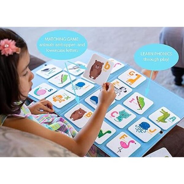 Tarjetas flash del alfabeto de fieltro animal a juego 52_3