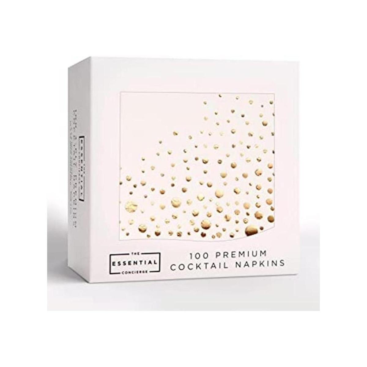 Elegantes servilletas doradas de 5 x 5 pulgadas paquete