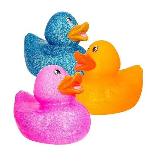 Juguete gigante de pato de goma con purpurina con surtido_2