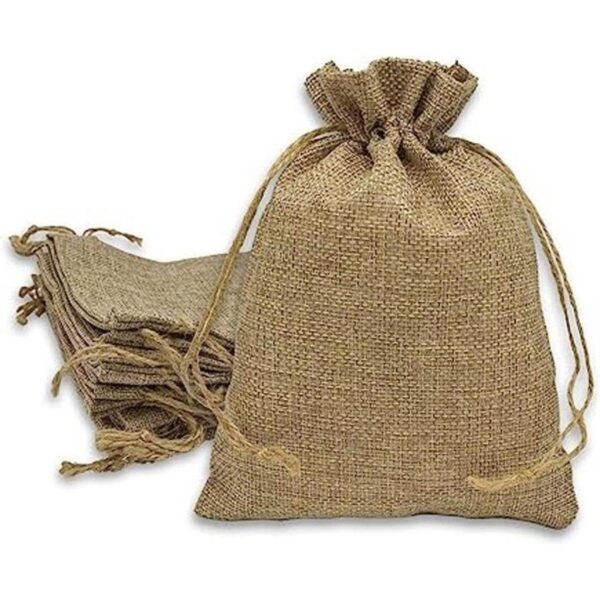 TheDisplayGuys Paquete de 12 bolsas de arpillera de lino_1