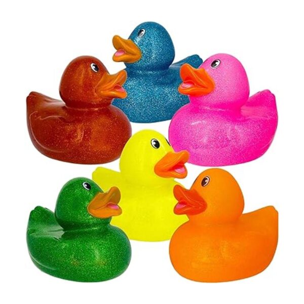 Juguete gigante de pato de goma con purpurina con surtido_4