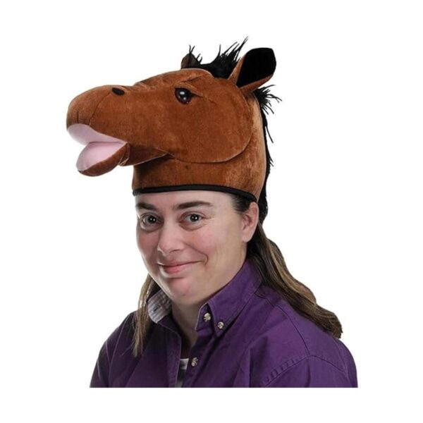 Sombrero de cabeza de caballo de felpa 1 unidad