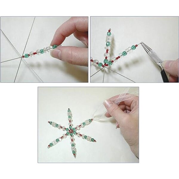 The Beadsmith Copo de nieve de alambre 6 pulgadas 0.031
