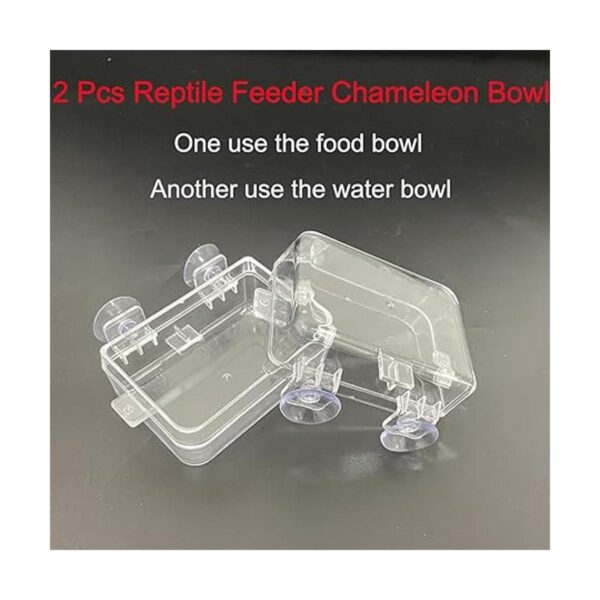 Tfwadmx 2 Pcs Chameleon Bowl Reptile Feeding Food Water