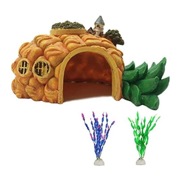 Tfwadmx Acuario con forma de piña decoraciones de resina