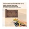 Tfwadmx Alfombra de arena para reptiles con forro de