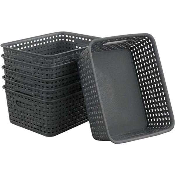Teyyvn Cesta de almacenamiento de plástico 10.03 x 7.59 x