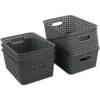 Teyyvn Cesta de almacenamiento de plástico 10.03 x 7.59 x