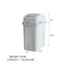 Teyyvn Bote de basura de plástico de 7 litros1.8 galones_2