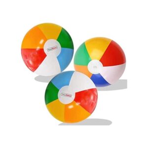 Paquete de 3 bolas de playa inflables de colores para