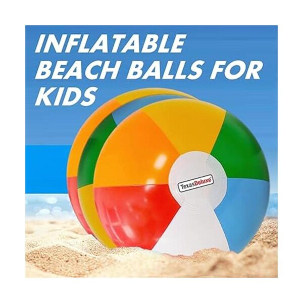 Paquete de 3 bolas de playa inflables de colores para