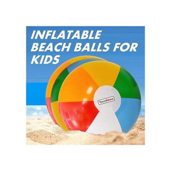 Paquete de 3 bolas de playa inflables de colores para