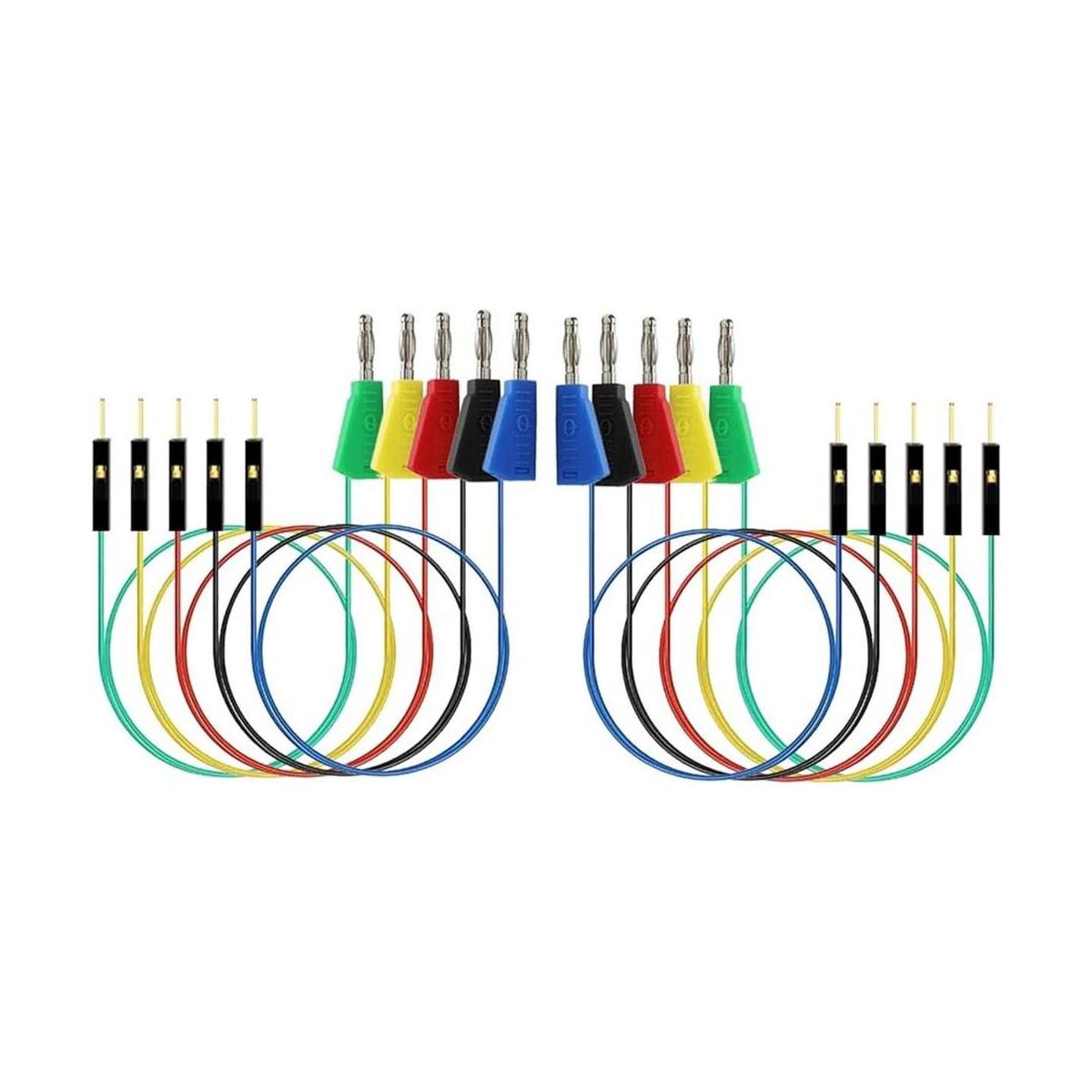 Testeronics 10 piezas apilables Banana Plug a Jumper