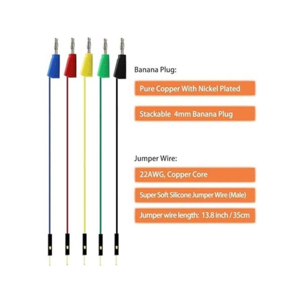 Testeronics 10 piezas apilables Banana Plug a Jumper_3