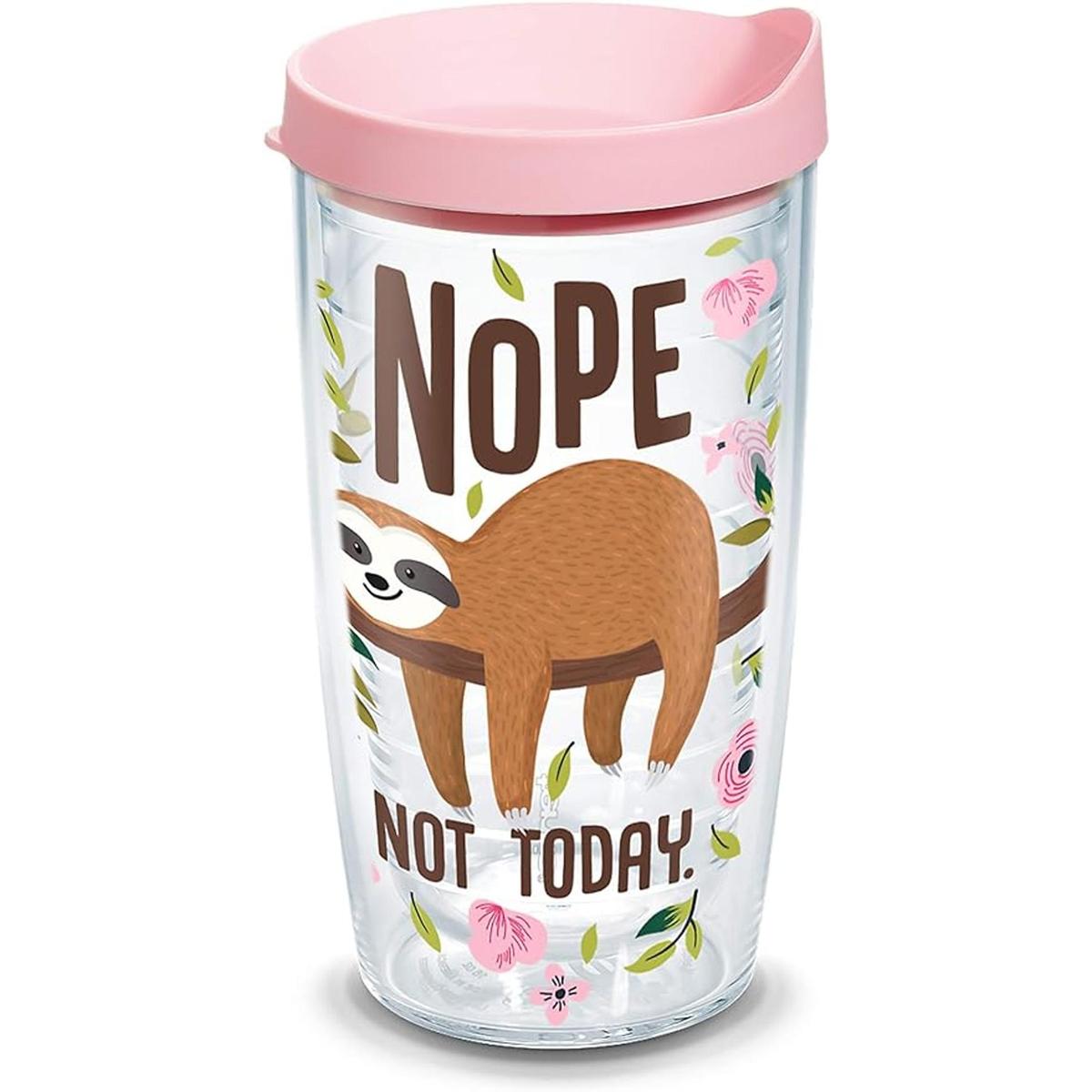 Tervis 1303151 Sloth Nope Not Today Vaso aislado con