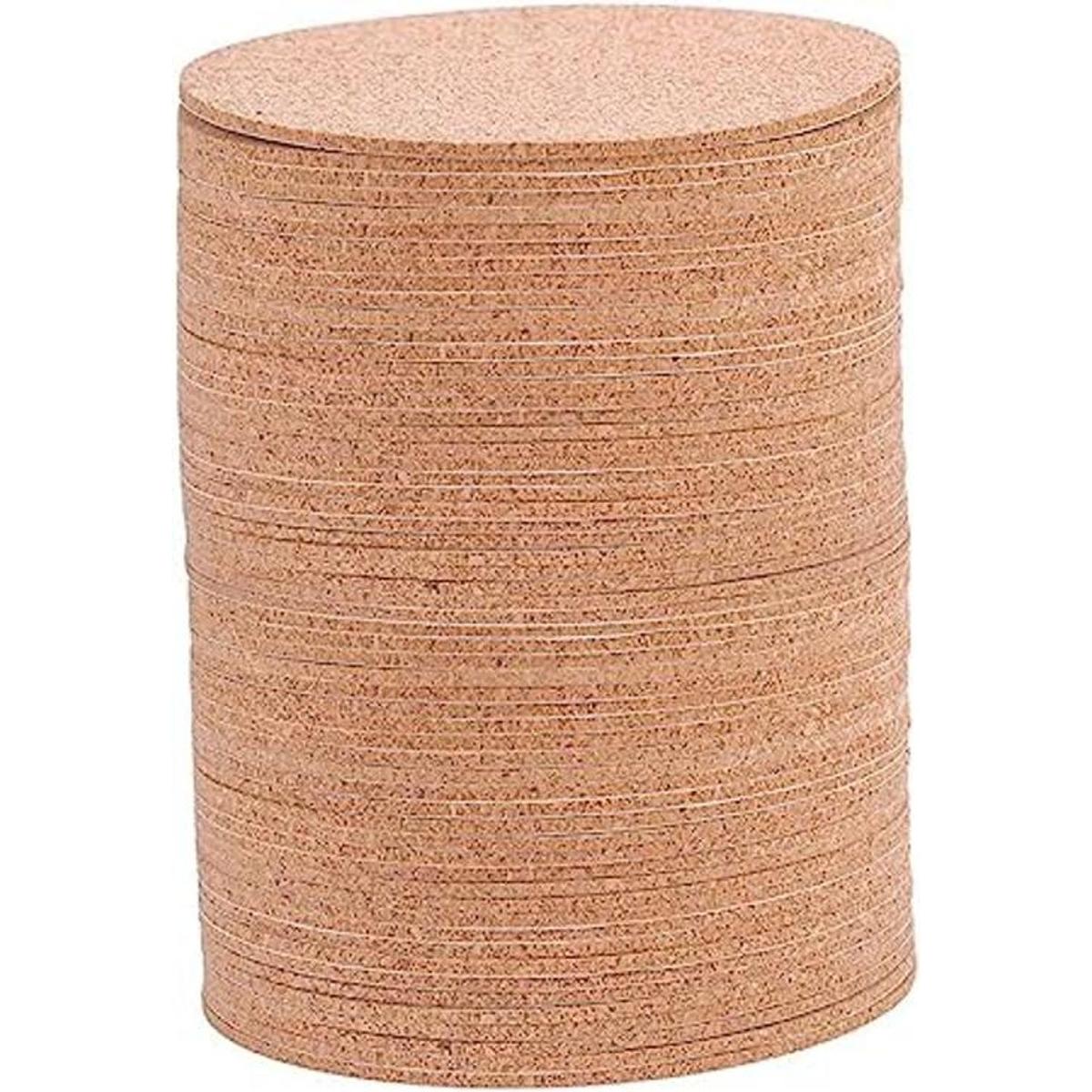 Paquete de 60 posavasos autoadhesivos de corcho tapetes