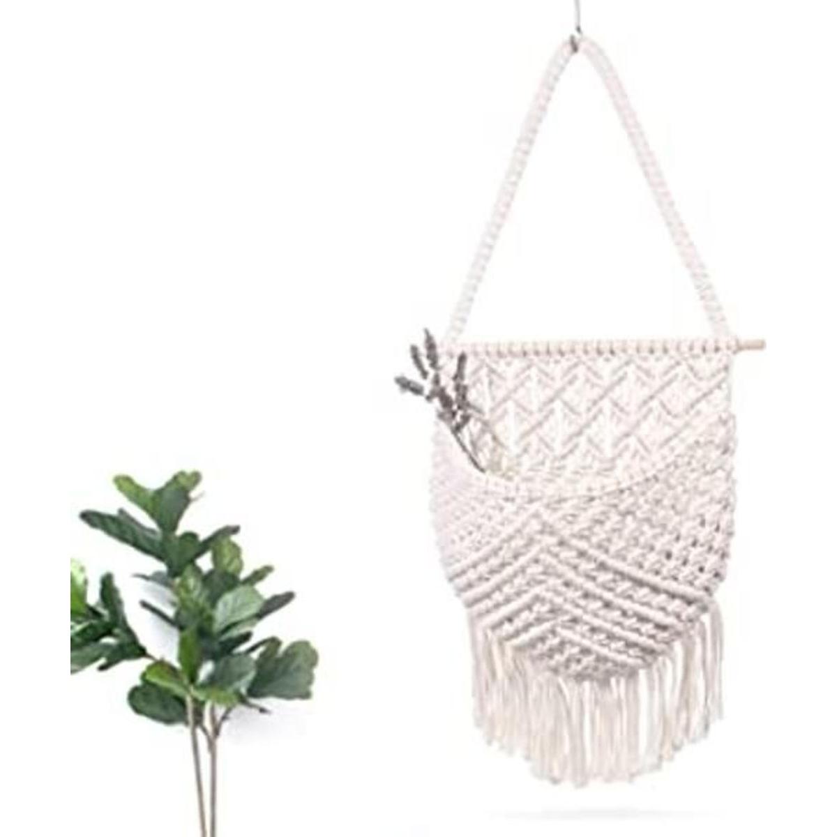 Canasta de frutas de macramé hamaca de verduras y frutas