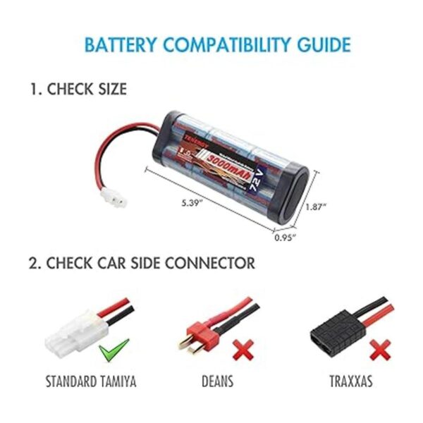 Tenergy 7.2V RC Battery Pack 3000mAh High Capacity 6Cell_2