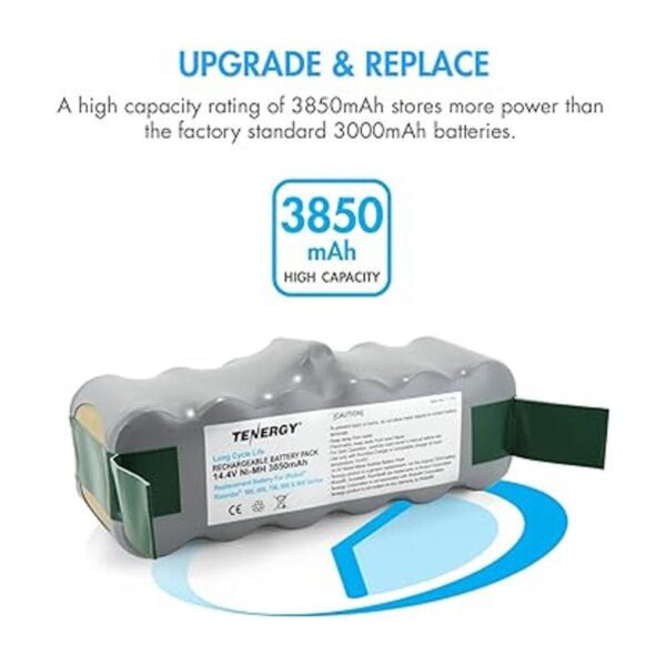 Tenergy Batería NiMH de 1000 ciclos de 14.4 V 3850 mAh_3