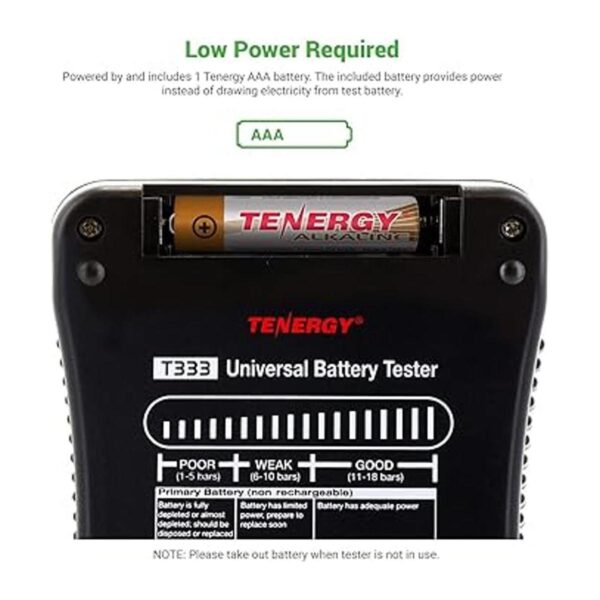 Tenergy T333 Probador universal de batería pantalla LCD_5