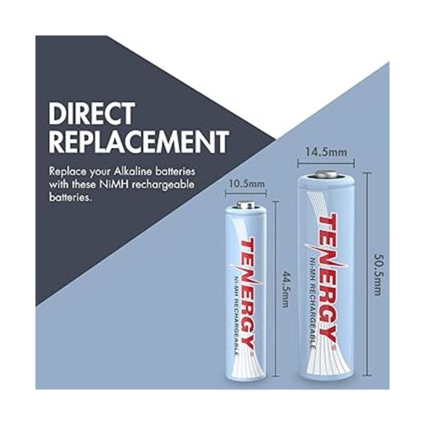 Tenergy Batería AA y AAA de alto drenaje combinación de_6