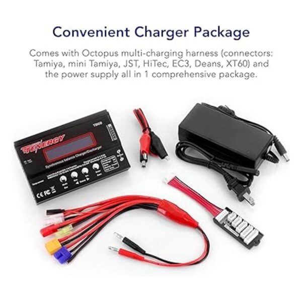 Tenergy Cargador de batería digital 1S6S para conectores_2