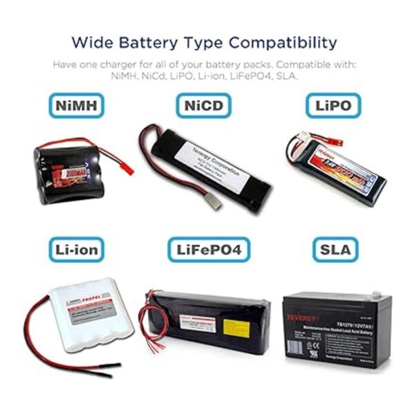 Tenergy Cargador de batería digital 1S6S para conectores_3