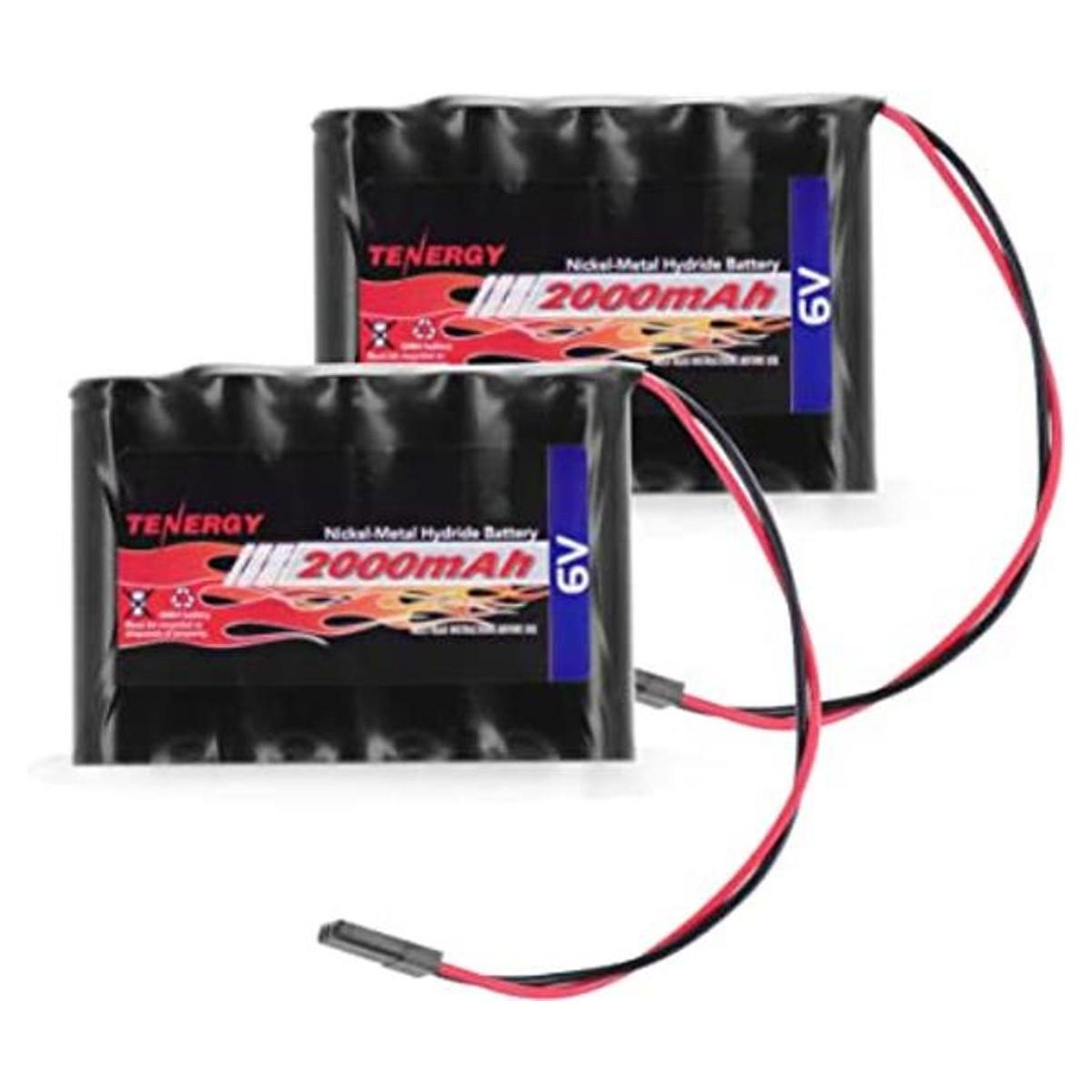 Tenergy Paquete de 2 baterías de receptor NiMH RX con