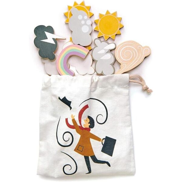 Tender Leaf Toys Reloj meteorológico tablero de madera_3