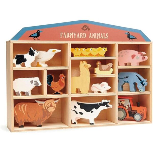 Tender Leaf Toys Animales de granja 13 figuras de granja
