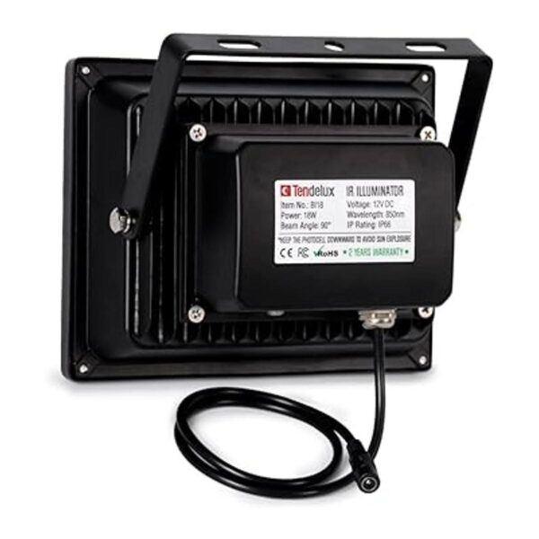 Tendelux Iluminador IR de largo alcance de 200 pies BI18