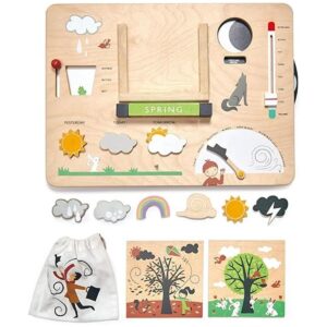 Tender Leaf Toys Reloj meteorológico tablero de madera_2