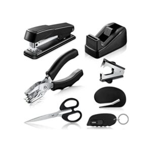 El kit de accesorios de escritorio negro de 7 piezas_1