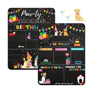 Cartel de pizarra de cumpleaños para mascotas letrero de_1