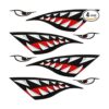 4 piezas de tiburón dientes boca kayak pegatinas_1