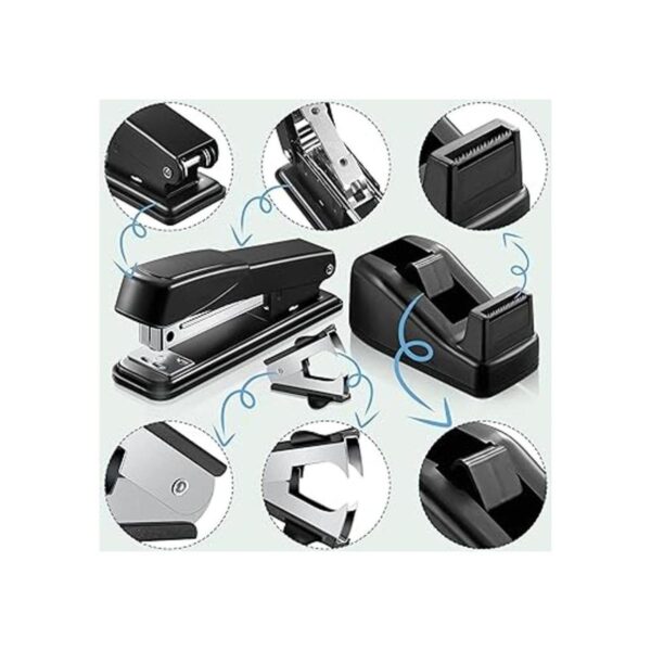 El kit de accesorios de escritorio negro de 7 piezas_4