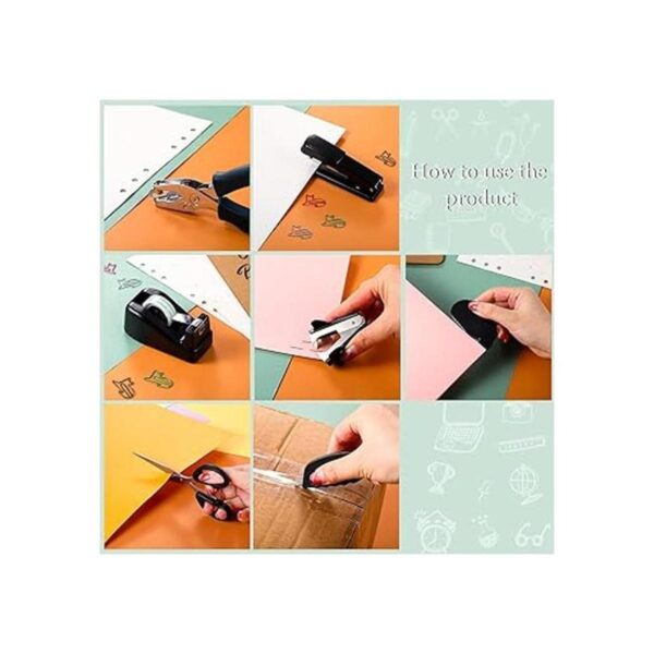 El kit de accesorios de escritorio negro de 7 piezas_5
