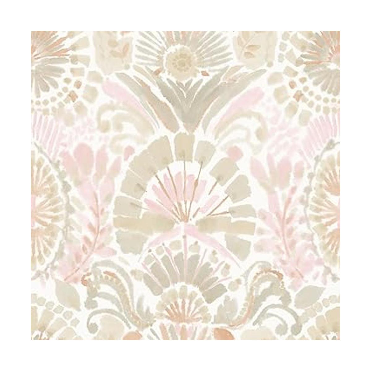 Tempaper Papel tapiz extraíble de damasco bohemio rosa