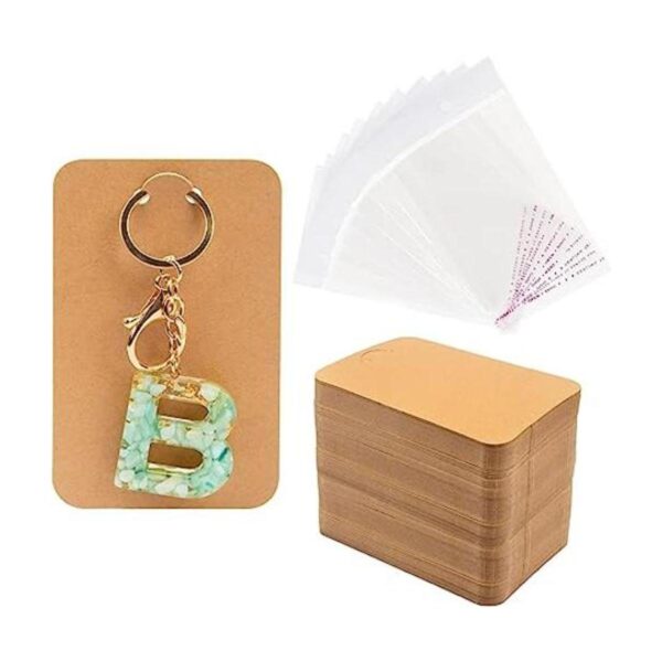 Temlum 100 tarjetas de exhibición de llaveros con bolsas_1