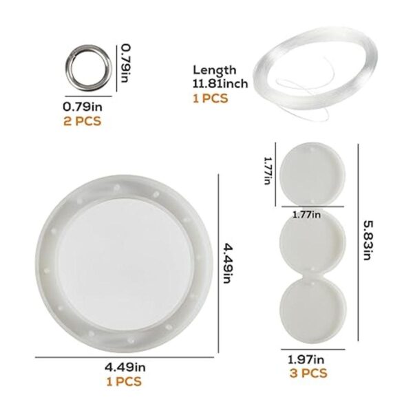 Temlum Moldes de resina de silicona para campanillas de
