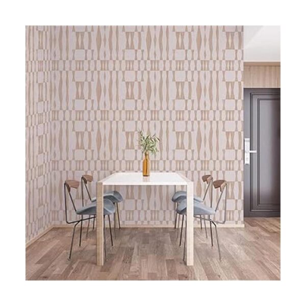 Tempaper Papel tapiz Geo con textura beige extraíble para_4