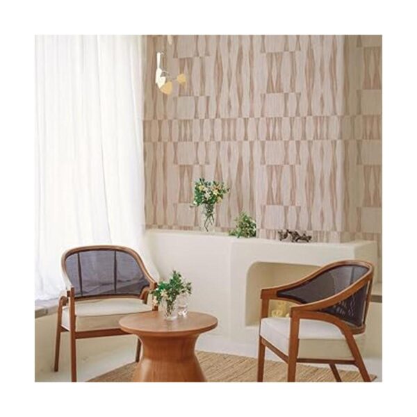 Tempaper Papel tapiz Geo con textura beige extraíble para_5