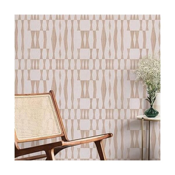 Tempaper Papel tapiz Geo con textura beige extraíble para_3