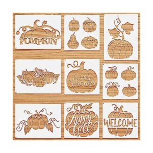 Plantilla de calabaza de otoño de 9 piezas para pintar