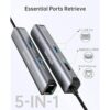Teleadapt Adaptador concentrador USB tipo C 5 en 1. HDMI_5