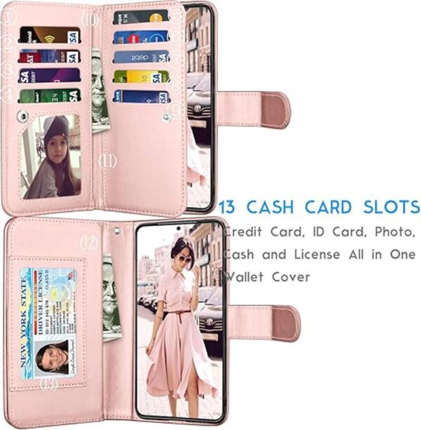 Tekcoo Funda tipo cartera para Galaxy S21 Ultra piel_2