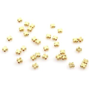 Cuentas espaciadoras Tegg 20 piezas en forma de cruz de 24_1