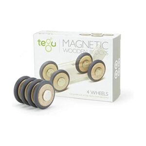 Tegu paquete de 4 ruedas de madera magnéticas._1