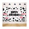 Suministros de fiesta de cumpleaños de vaca decoraciones
